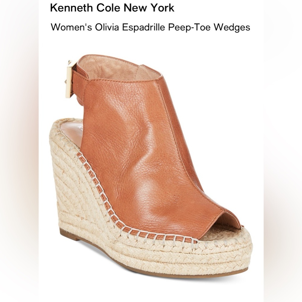 Kenneth Cole New York Women's Olivia Buckle Espadrille Wedge Sandals